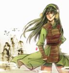  adult armor avatar:_the_last_airbender chinese_clothes grey_eyes hair_down hairband kellylee long_hair smile solo toph_bei_fong 