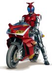  1boy armor helmet highres horn kamen_rider kamen_rider_kabuto kamen_rider_kabuto_(series) male motor_vehicle motorcycle solo vehicle 