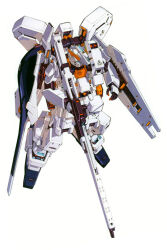  advance_of_zeta beam_cannon beam_rifle energy_gun english_commentary exposed_internal_machinery gundam gundam_tr-1_hazel gundam_tr-1_hazel_owsla kenki_fujioka mecha mecha_focus mobile_suit no_humans official_art promotional_art robot science_fiction shield thrusters titans_(gundam) v-fin weapon zero_gravity 