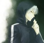  fate/zero fate_(series) hoodie male matou_kariya solo white_hair xia_(ryugo) 