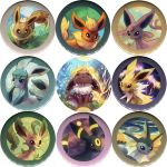  beach blue_eyes brown_eyes dual_persona eevee espeon expressionless flareon full_moon glaceon jolteon leaf leafeon lightning looking_at_viewer looking_up moon night night_sky no_humans ocean pokemon pokemon_(creature) purplekecleon sand sitting sky smile snowing thunder transparent_background umbreon vaporeon 