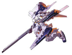  advance_of_zeta beam_cannon beam_rifle energy_gun english_commentary exposed_internal_machinery gundam gundam_tr-1_hazel hazel_custom_gundam kenki_fujioka mecha mecha_focus mobile_suit no_humans official_art promotional_art robot science_fiction shield thrusters titans_(gundam) v-fin weapon zero_gravity 