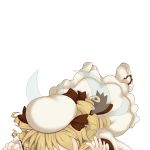  aki_chimaki brown_hair drill_hair fairy_wings hat highres long_hair luna_child on_stomach simple_background solo touhou transparent_background white_background wings 