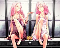  guilty_crown ouma_mana pink_eyes pink_hair redjuice yuzuriha_inori 