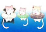  :&lt; :3 animalization beatrice blush_stickers brother_and_sister cape cat flower innertube kurahika necktie rose siblings tears umineko_no_naku_koro_ni ushiromiya_ange ushiromiya_battler water young 