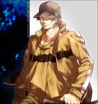  brown_eyes brown_hair hat jacket male sanada_gen&#039;ichirou sanada_gen'ichirou short_hair solo tennis_no_ouji-sama zihad 