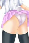  ass black_legwear bunny_tail derivative_work kazeshubunya panties pleated_skirt reisen_udongein_inaba skirt solo tail thigh-highs thighhighs thighs touhou underwear white_panties 