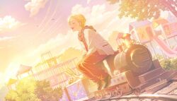 blonde_hair blue_eyes dress kagamine_len project_sekai short_hair