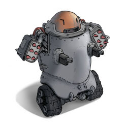  1other braydan_barrett caterpillar_tracks gun highres missile missile_pod original segway shadow simple_background vehicle_focus weapon white_background 
