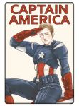  avengers blonde_hair blue_eyes captain_america hoax1918 male marvel salute solo steve_rogers superhero 