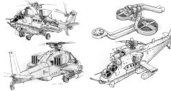  absurdres ah-64_apache aircraft attack_helicopter braydan_barrett commentary english_commentary gatling_gun greyscale helicopter highres military_vehicle monochrome no_humans original simple_background vehicle_focus white_background 