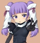  fram_nara gloves gundam gundam_age hair_ornament hair_tubes inaho purple_eyes purple_hair twintails v violet_eyes 