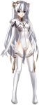  ar_tonelico ar_tonelico_i blue_eyes bodysuit boots braid cross_edge full_body gust hair_ornament highres hirano_katsuyuki long_hair official_art shurelia solo thigh-highs thigh_boots thighhighs very_long_hair white_hair white_legwear 