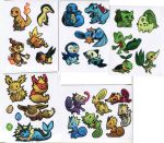 alternate_color bird blue_skin bulbasaur chameleon chimchar creature cyndaquil eevee evolutionary_stone fiery_tail fire_stone flareon green_skin happy jolteon kecleon looking_at_viewer lying monkey mudkip multiple_persona no_humans not_shiny_pokemon orange_skin oshawott paper penguin photo pig piplup pokemon pokemon_(creature) purplekecleon red_eyes red_skin smile snivy squirtle standing tail-tip_fire tepig thunder_stone tongue tongue_out torchic totodile treecko turtwig vaporeon water_stone white_background white_skin yellow_eyes yellow_skin 