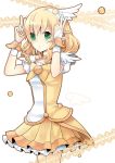  blonde_hair bow choker cosplay cure_peace cure_peace_(cosplay) dress green_eyes hair_ornament minato_usagi mizuhashi_parsee precure ribbon smile_precure! solo touhou 