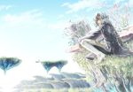  alvis beco boots floating_island fur_trim grass island male silver_hair sitting solo thigh-highs thigh_boots thighhighs white_hair xenoblade 