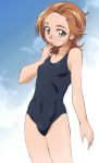  brown_hair futari_wa_precure_splash_star hyuuga_saki manji_(tenketsu) precure school_swimsuit short_hair swimsuit tenketu 