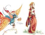  blue_eyes brown_hair cape dragon dungeons_and_dragons fairy_dragon fairy_wings fantasy fariy_dragon food food_on_face gloves honey horns jar pathfinder_roleplaying_game phong_anh ponytail priest_(warcraft) signature solo warcraft watermark web_address wings world_of_warcraft 