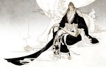  asura&#039;s_wrath asura's_wrath belt chinese_clothes dragon eastern_dragon hanfu incense mist scroll topknot yasha_(asura&#039;s_wrath) yasha_(asura's_wrath) yufy 