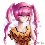  :p adjusting_glasses faris_nyannyan glasses hairband long_hair pink_eyes pink_hair smile solo steins;gate tabix0819 tongue tongue_out twintails 