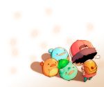  1boy back_turned baseball_cap black_hair boy bulbasaur charmander chibi from_behind hat male pokemon red_(pokemon) red_(pokemon)_(classic) squirtle 