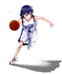  bakemonogatari ball basketball basketball_uniform kanbaru_suruga short_hair sweat 