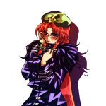 blush braid coat cosplay discharge_cycle hat hong_meiling king_of_fighters krizalid krizalid_(cosplay) long_hair m.u.g.e.n red_hair redhead ribbon shadow smile solo touhou twin_braids 