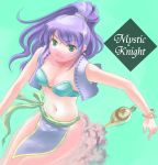  bracelet breasts cleavage doseki_udon faris_scherwiz final_fantasy final_fantasy_v genie green_eyes jewelry lamp lingerie loincloth long_hair mystic_knight oil_lamp ponytail purple_hair see-through solo underwear 