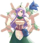  chemist doseki_udon dress faris_scherwiz final_fantasy final_fantasy_v flower green_eyes hat long_hair purple_hair smile solo wink 