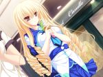  77 blonde_hair game_cg koshimizu_rin long_hair mikagami_mamizu orange_eyes seifuku whirlpool 