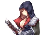  assassin&#039;s_creed assassin's_creed brown_hair cleavage transparent weapon yui.h 