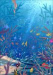  coral fish gori_matsu highres no_humans original pearl scenery sunlight underwater 