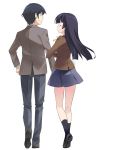  1boy 1girl arm_hug black_hair closed_eyes gokou_ruri kousaka_kyousuke long_hair mole ore_no_imouto_ga_konna_ni_kawaii_wake_ga_nai rei_(rei&#039;s_room) school_uniform short_hair 