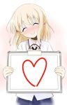  aislinn_wishart blonde_hair blush itamochi saki short_hair smile solo whiteboard 