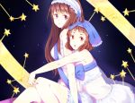  2girls brown_hair chitanda_eru dress hyouka ibara_mayaka oyu_yazume see_through 