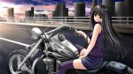  black_hair ilolamai long_hair motorcycle thigh-highs 