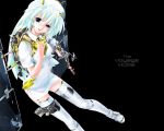  aqua_eyes aqua_hair ashibe_ryou hayabusa_(spacecraft) long_hair robot space stockings thigh-highs 