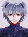  close-up face hair_ornament lips male nagisa_kaworu neon_genesis_evangelion plugsuit red_eyes silver_hair solo tegaki violette_(tegaki) 