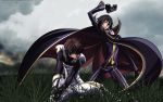  2boys black_hair brown_hair cape clouds code_geass fight gun jpeg_artifacts kururugi_suzaku lelouch_lamperouge short_hair weapon 