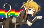  blonde_hair blue_eyes konoe_subaru mayo_chiki! nyan_cat 