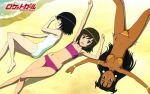  beach bikini flat_chest miura_akane morita_matsuri morita_yukari ooshita_kyuuma rocket_girls swimsuit 