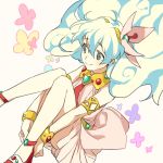  +_+ 1girl armlet bracelet flower hair_flower hair_ornament jewelry long_hair lowres maruishi multicolored_hair nia_teppelin skirt smile solo tengen_toppa_gurren_lagann two-tone_hair 