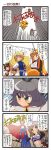  6+girls :t aki_minoriko animal_ears arm_ribbon bikini_top blonde_hair brown_eyes brown_hair cape capelet cat_ears cat_tail chen closed_eyes comic crowd dei_shirou eyes_closed fox_tail grey_eyes grey_hair hair_ribbon hat hat_with_ears highres hijiri_byakuren long_hair mizuki_hitoshi mouse_ears multiple_girls multiple_tails navel nazrin open_mouth pants pantyhose pout purple_eyes ribbon running short_hair sign smile smirk tabard tail thighhighs tiger_print toramaru_shou touhou translated translation_request violet_eyes wrestling_outfit yakumo_ran yakumo_yukari yellow_eyes 