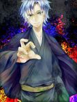  akikanbloom bad_id blue_eyes fate/zero fate_(series) haori japanese_clothes kimono male matou_kariya solo white_hair 