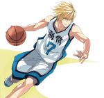  basketball basketball_uniform blonde_hair chiya_(sere1) kise_ryouta kuroko_no_basuke male short_hair solo sportswear 