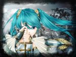  aqua_hair armor blue_eyes hatsune_miku highres mituki paladin solo sword twintails vocaloid weapon 