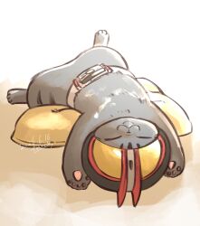  animal_focus cat closed_eyes closed_mouth commentary_request faiz_driver full_body highres kamen_rider kamen_rider_555 kamen_rider_faiz lying no_humans on_back pillow rider_belt sleeping tonteki555 
