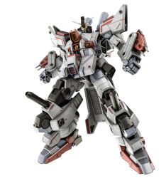  3d arm_cannon armor armor_skirt arms_at_sides beam_cannon commentary_request earth_federation energy_cannon full_body gas_cylinder gundam gundam_battle_operation_2 gundam_msv joints legs_apart looking_at_viewer mass_production_psycho_gundam mecha mecha_focus mobile_suit no_humans official_art orange_trim robot robot_joints science_fiction shoulder_armor simple_background solo standing thrusters titans_(gundam) transparent_background v-fin vernier_thrusters weapon white_armor yellow_eyes 