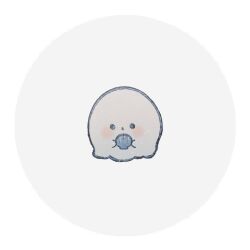  blush chibi clam clam_shell closed_mouth commentary_request dot_mouth floating flying ghost holding holding_clam holding_seashell light_blush naiguozi no_humans original profile_picture seashell shell tagme white_background 