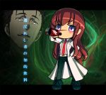  1girl brown_hair dr_pepper drinking labcoat long_hair makise_kurisu necktie okabe_rintarou ruku_rx steins;gate translated 